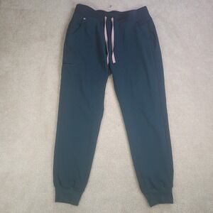 FIGS Zamora Jogger Scrub Pants Womens M‎ Green Technical Nurse Medical Uniform